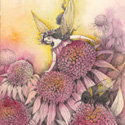 Double Scoop Bubble Gum Bumble Bee, 2019   Watercolor & Pencil