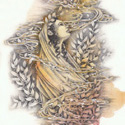 Pythia, 2019   Watercolor, Pencil, Gel Pen & Pearl Paints