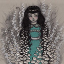Eucalyptus Girl, 2017  Pencil & Ink on Toned paper