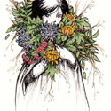 Flower Girl, 2017   Copics & Ink