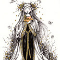 Woodland Elf, 2017   Copics, Micron Pens & Gold Ink