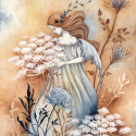 Pious Wish, 2021, Watercolor, white ink and mechanical pencil