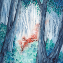 Fox Magic, 2021, Watercolor, Ink & Pencil