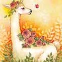 Llama Love, 2018    Watercolor & Ink