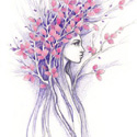 Purple Leaves 2017   Color Pencil