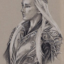 Thranduil Warrior, 2017  Graphite on Toned Paper