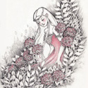 Pink Hydrangea, 2017    Pencil & Color Pencil